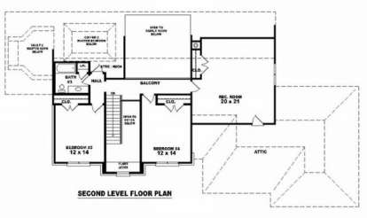 Floorplan 2 for House Plan #053-01556