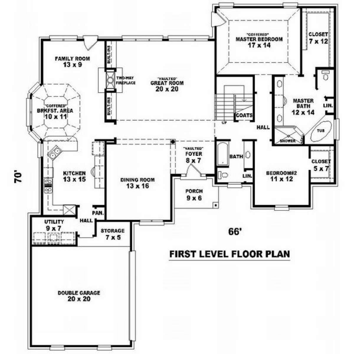 Floorplan 1 for House Plan #053-01559