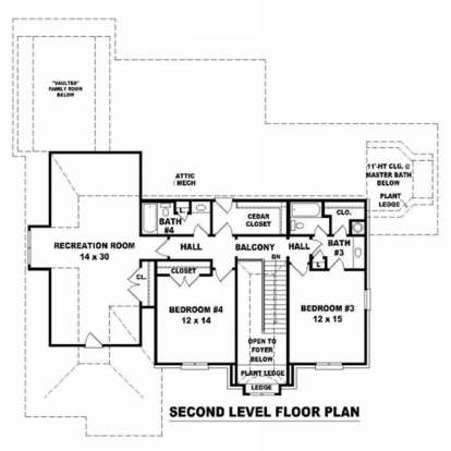 Floorplan 2 for House Plan #053-01560
