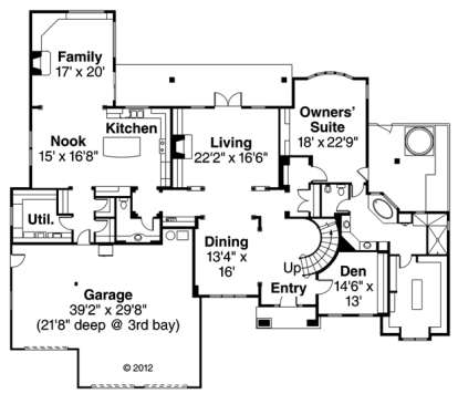 Floorplan 1 for House Plan #035-00264