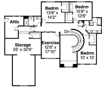Floorplan 2 for House Plan #035-00264