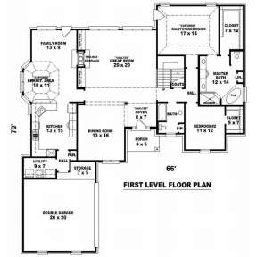 Floorplan 1 for House Plan #053-01567