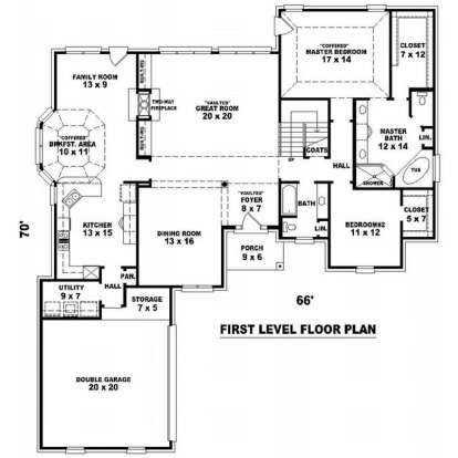 Floorplan 1 for House Plan #053-01567
