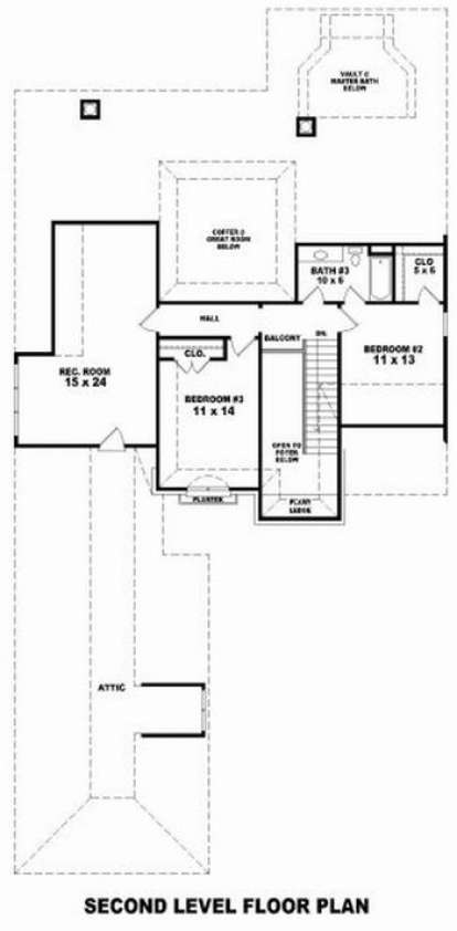 Floorplan 2 for House Plan #053-01572