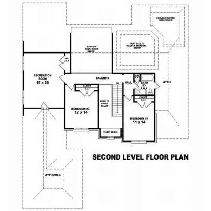 Floorplan 2 for House Plan #053-01573