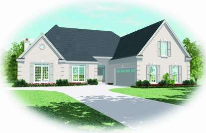 European House Plan #053-01575 Elevation Photo