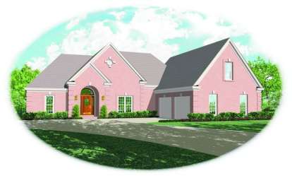 European House Plan #053-01577 Elevation Photo