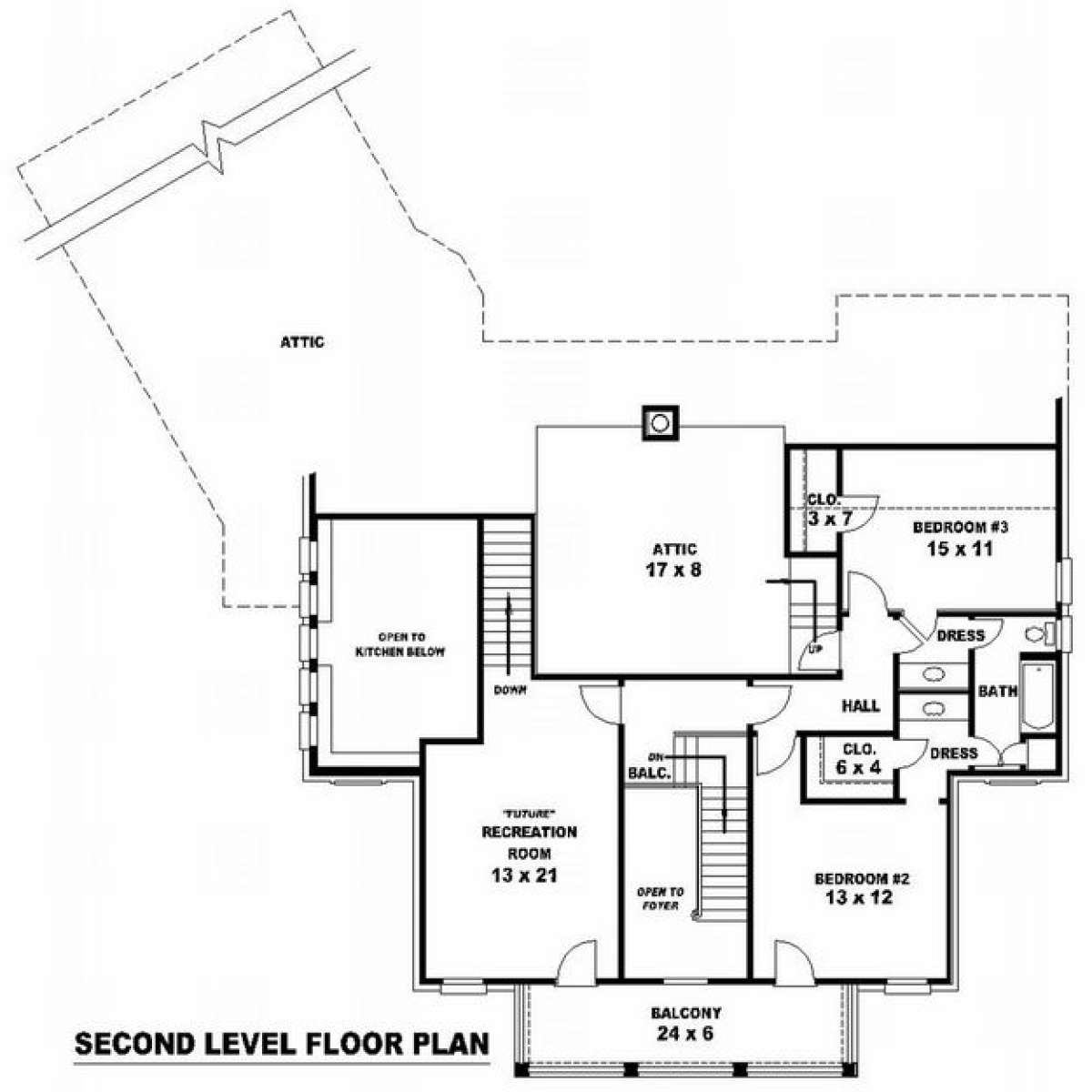 Floorplan 2 for House Plan #053-01580
