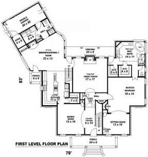 Floorplan 1 for House Plan #053-01581