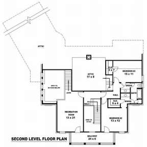 Floorplan 2 for House Plan #053-01581