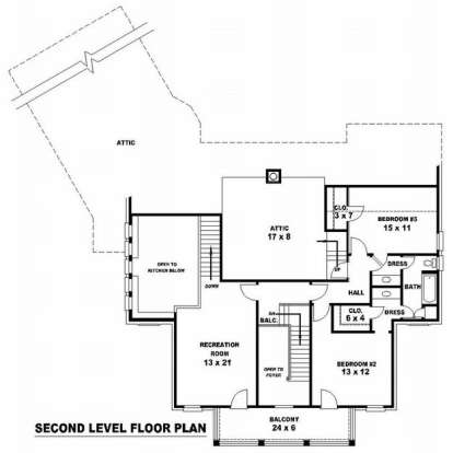 Floorplan 2 for House Plan #053-01581