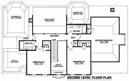 Floorplan 2 for House Plan #053-01582