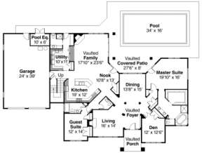 First Floor for House Plan #035-00266
