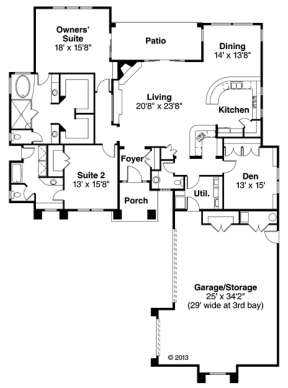 Floorplan for House Plan #035-00267