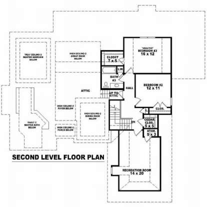 Floorplan 2 for House Plan #053-01596