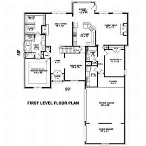 Floorplan 1 for House Plan #053-01600