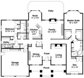 Floorplan 1 for House Plan #035-00268