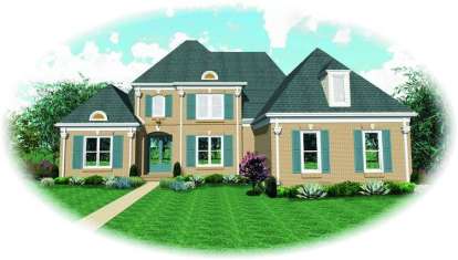 European House Plan #053-01607 Elevation Photo