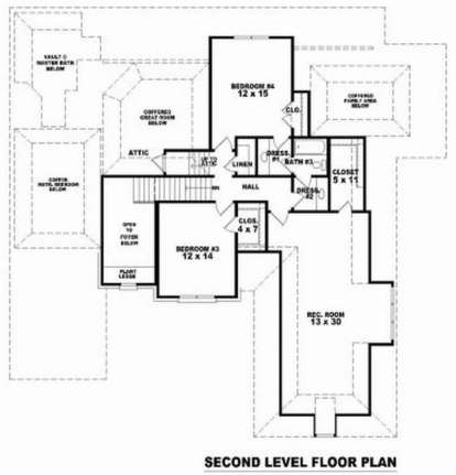 Floorplan 2 for House Plan #053-01607