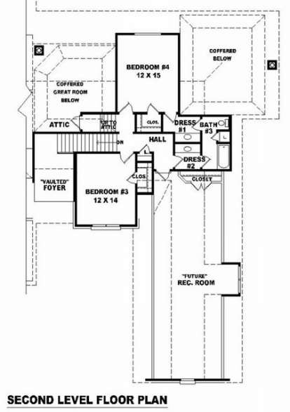 Floorplan 2 for House Plan #053-01611