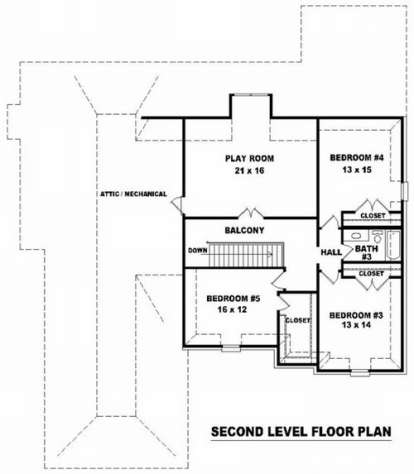Floorplan 2 for House Plan #053-01612