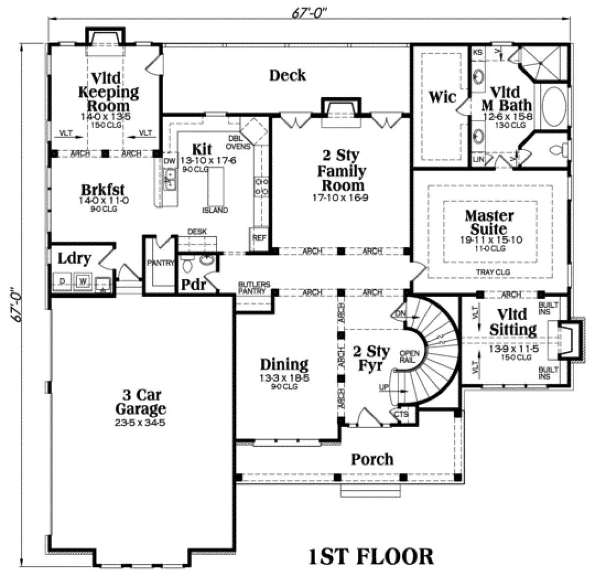 Main Floor for House Plan #009-00075