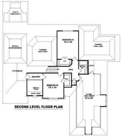 Floorplan 2 for House Plan #053-01619