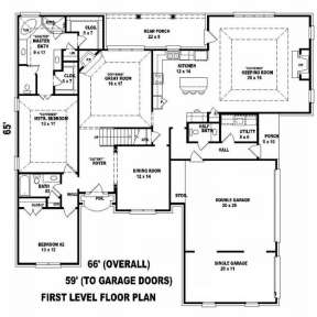 Floorplan 1 for House Plan #053-01625