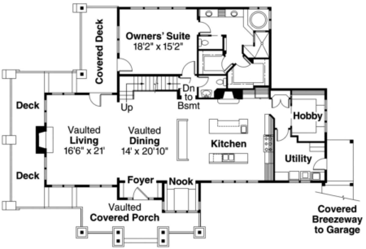 Floorplan 1 for House Plan #035-00270