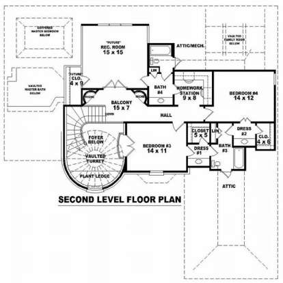Floorplan 2 for House Plan #053-01627