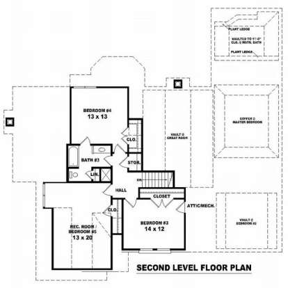 Floorplan 2 for House Plan #053-01628