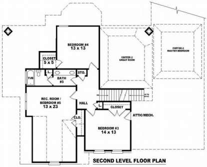 Floorplan 2 for House Plan #053-01629