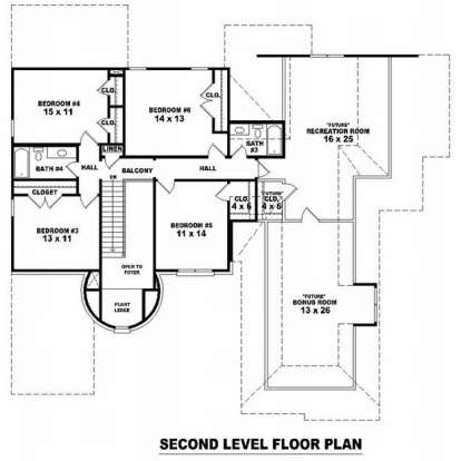 Floorplan 2 for House Plan #053-01635