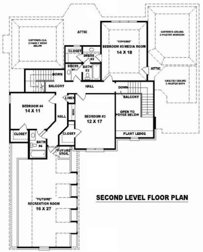 Floorplan 2 for House Plan #053-01636