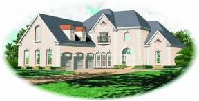 Luxury House Plan #053-01637 Elevation Photo