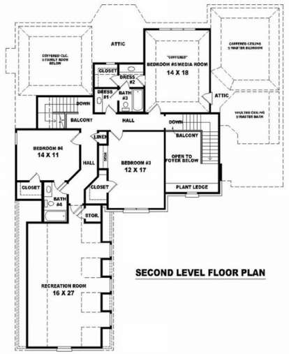 Floorplan 2 for House Plan #053-01639