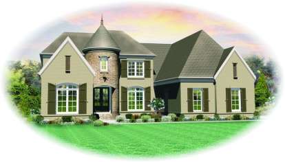 5 Bed, 4 Bath, 4195 Square Foot House Plan - #053-01641