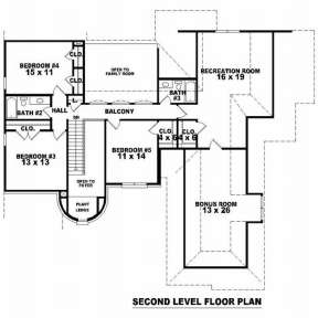 Floorplan 2 for House Plan #053-01641