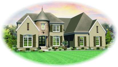 French Country House Plan #053-01643 Elevation Photo