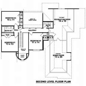Floorplan 2 for House Plan #053-01643