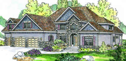2 Bed, 3 Bath, 3481 Square Foot House Plan - #035-00272