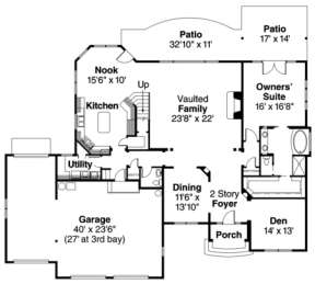 Floorplan 1 for House Plan #035-00272