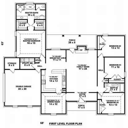 Floorplan1 for House Plan #053-01646