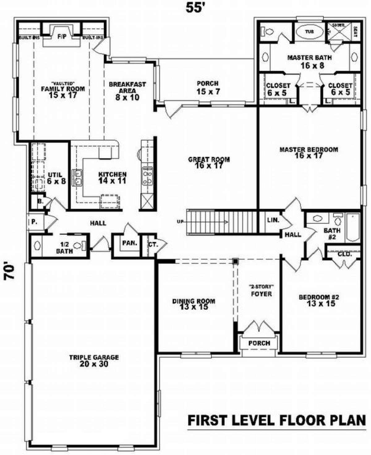 Floorplan 1 for House Plan #053-01648