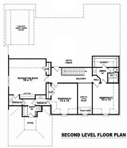 Floorplan 2 for House Plan #053-01648