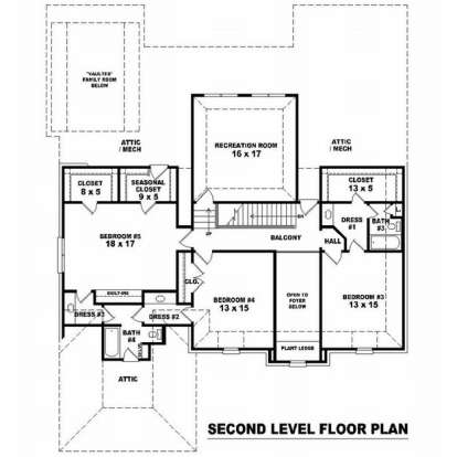Floorplan 2 for House Plan #053-01650