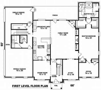 Floorplan 1 for House Plan #053-01651