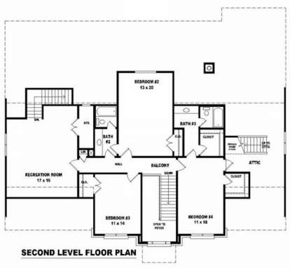 Floorplan 2 for House Plan #053-01651