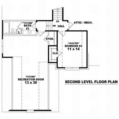 Floorplan 2 for House Plan #053-01654
