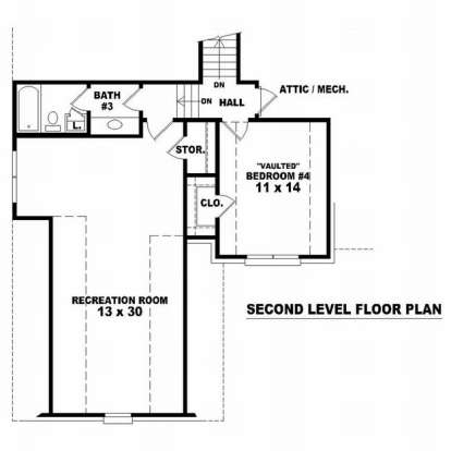 Floorplan 2 for House Plan #053-01655